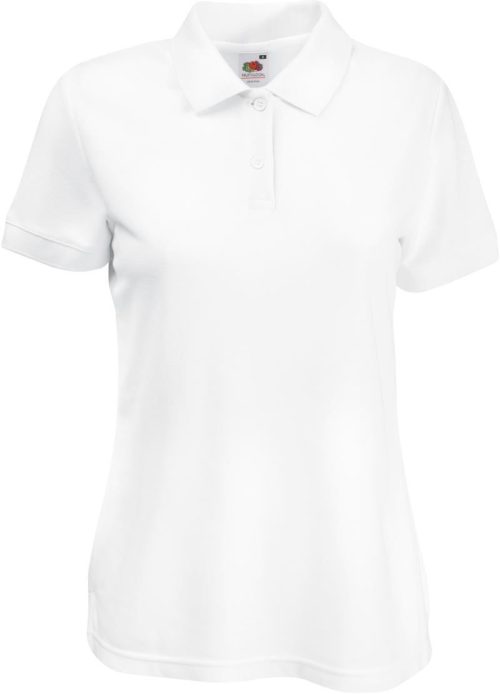 Damen Piqué Polo Lady-Fit 65/35 Polo – Fruit of the Loom in White