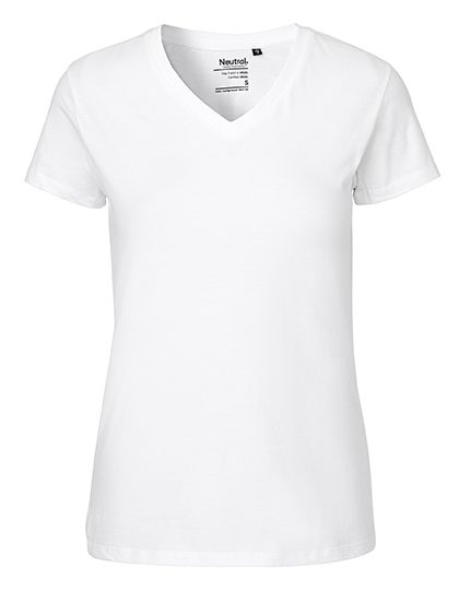Ladies´ V-Neck T-Shirt – Neutral in White