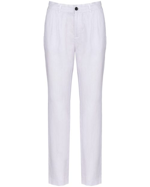 Ladie's Linen Trousers – Spasso in White