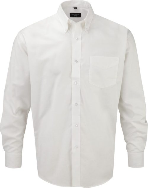 Men's Long Sleeve Easy Care Oxford Shirt R-932M-0 – Russell in White