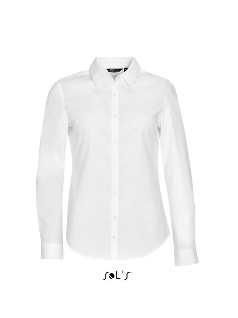 Sol's Blake Women - Long Sleeve Stretch Shirt – SOL'S in White