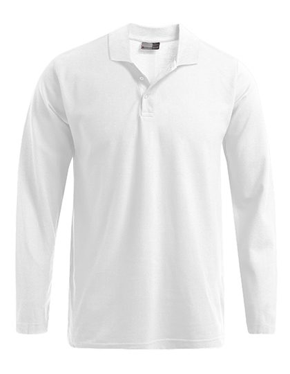 Men´s Heavy Polo Long Sleeve – Promodoro in White