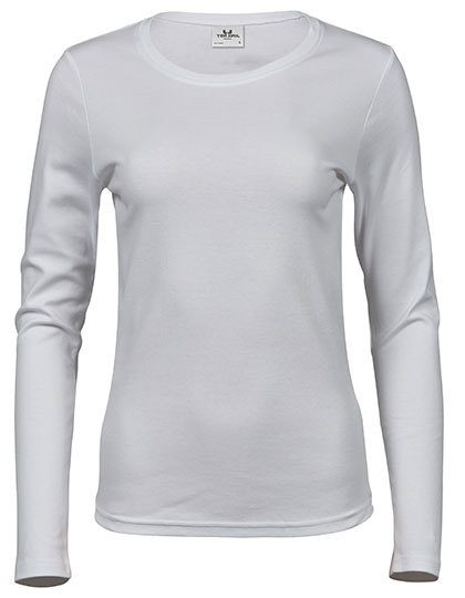 Women´s Long Sleeve Interlock Tee – Tee Jays in White