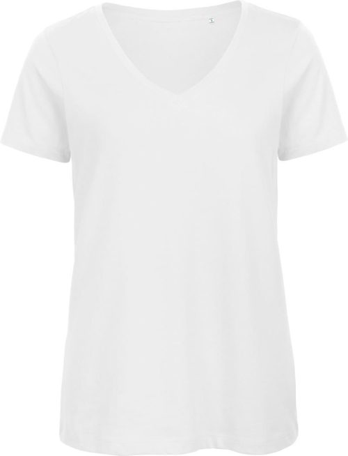 Damen V-Ausschnitt T-Shirt Inspire V T /women_° – B&C in White