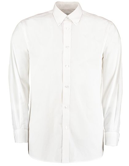 Men´s Classic Fit Workforce Shirt Long Sleeve – Kustom Kit in White