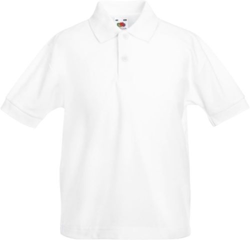 Kinder Piqué Polo Kids 65/35 Polo – Fruit of the Loom in White