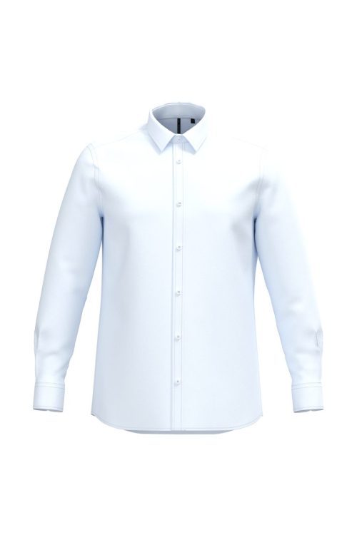Popeline-Hemd Baumwollpolyester pflegeleicht für Herren K583 – Kariban in White