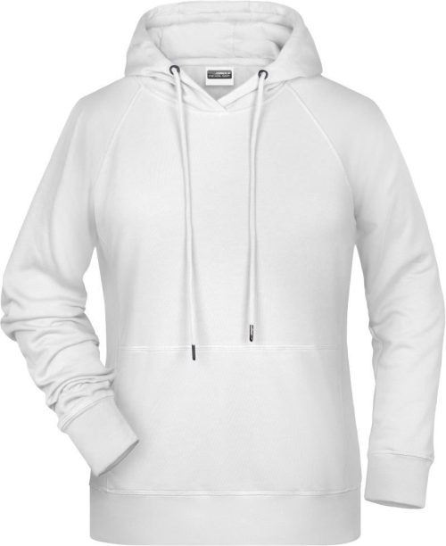 Damen Raglan Kapuzen Sweater 8023 – Daiber in White