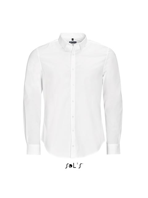 Sol's Blake Men - Long Sleeve Stretch Shirt – SOL'S in White