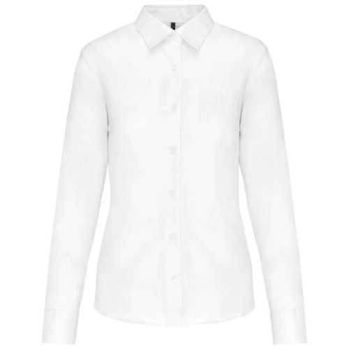 Jessica - Ladies' Long-Sleeved Shirt – Kariban in White