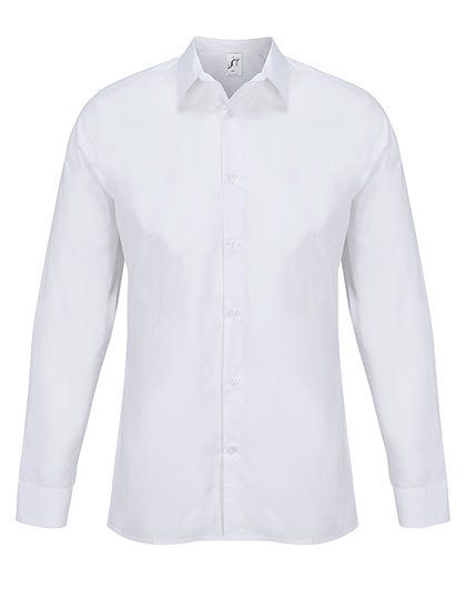 Men´s Poplin Shirt Long Sleeve Bailey – SOL´S in White