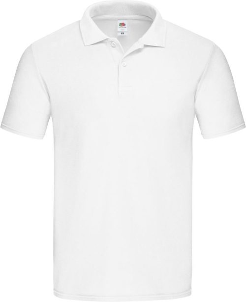 Herren Piqué Polo Original Polo – Fruit of the Loom in White