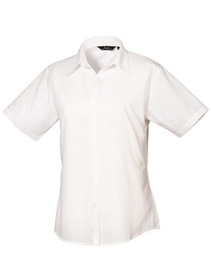 Women´s Poplin Short Sleeve Blouse – Premier Workwear in White
