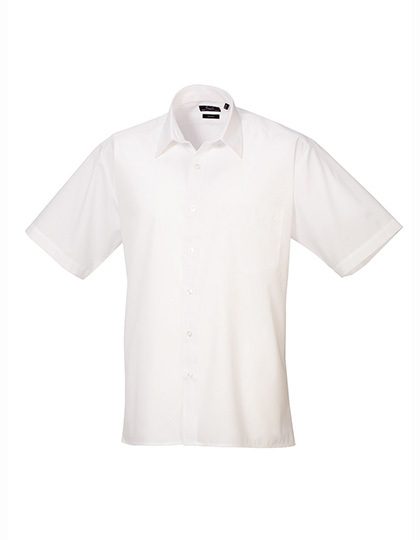 Men´s Poplin Short Sleeve Shirt – Premier Workwear in White
