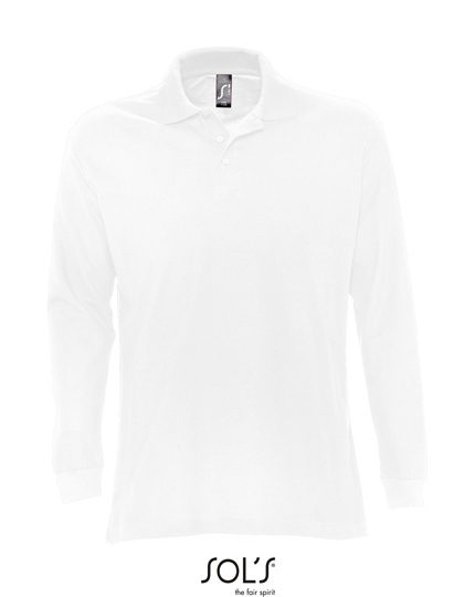 Long Sleeve Polo Star – SOL´S in White