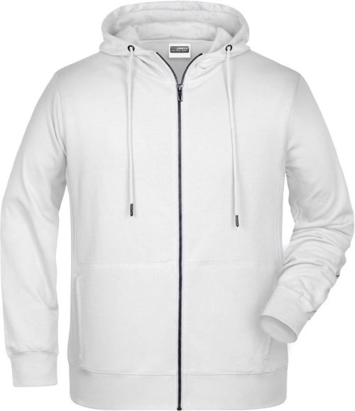 Herren Kapuzen Sweatjacke 8026 – Daiber in White