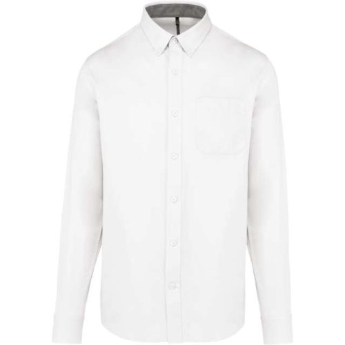 Men's Nevada Long-Sleeve Cotton Shirt – Kariban in White