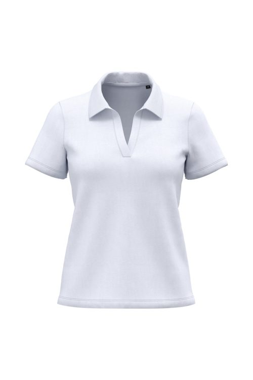 Damen-Poloshirt mit V-Ausschnitt aus Supima®-Baumwolle PK205 – Kariban Premium in White