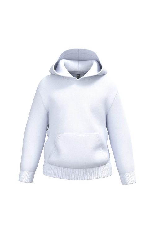 Recyceltes Kapuzensweatshirt für Kinder K4044 – Kariban in White