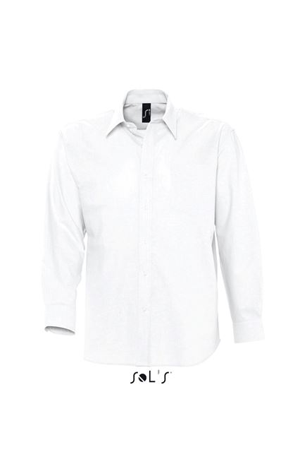 Sol's Boston - Long Sleeve Oxford Men's Shirt – SOL'S in White