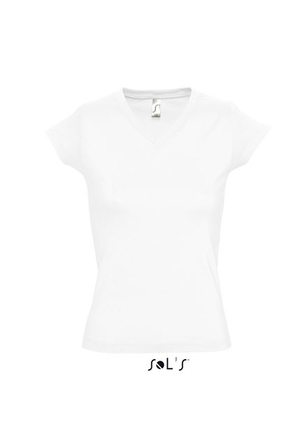 Sol's Moon - Women’s V-Neck T-Shirt – SOL'S in White