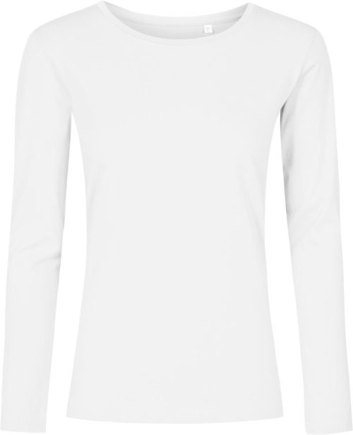 Damen T-Shirt langarm - X.O 1565 – Promodoro in White