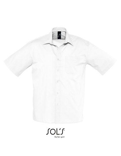 Popeline-Shirt Bristol Short Sleeve – SOL´S in White