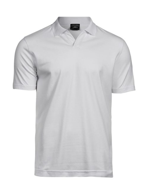 Luxury Stretch V-Neck Polo – Tee Jays in White