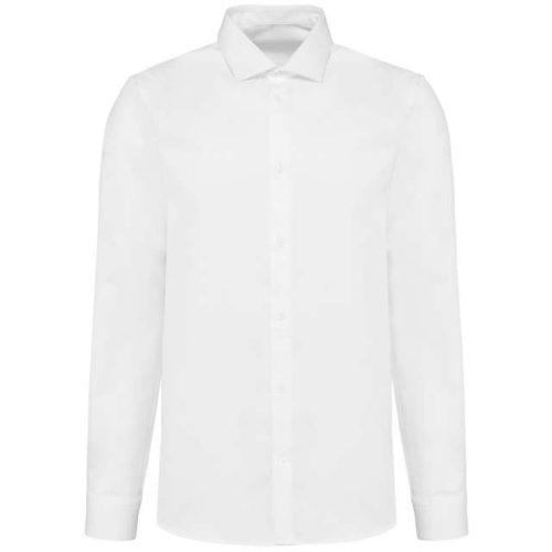 Men's Pinpoint Oxford Long-Sleeved Shirt – Kariban Premium in White