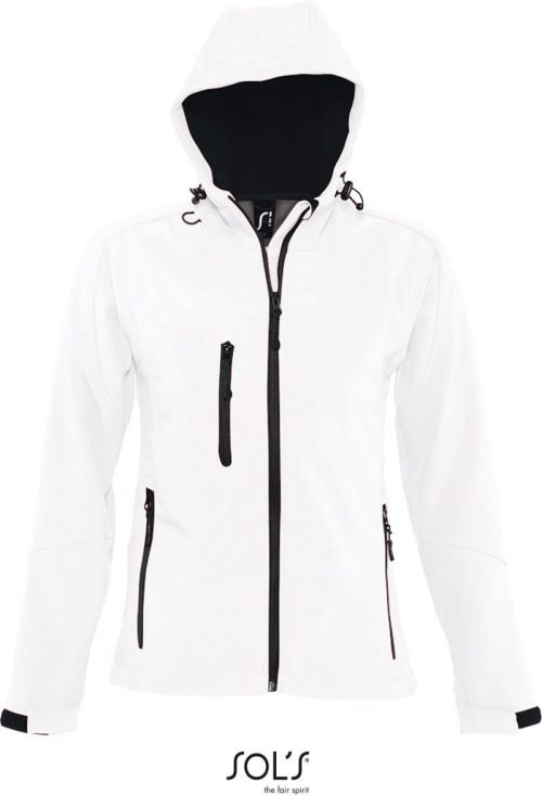 Damen Kapuzen 3-Lagen Softshell Jacke Replay Women – SOL'S in White