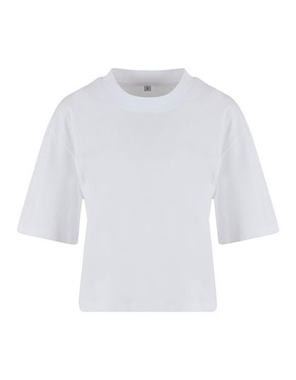 Ladies Oversized Tee – New Morning Studios in White