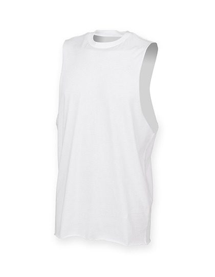 Men´s High Neck Slash Armhole Vest – SF Clothing in White