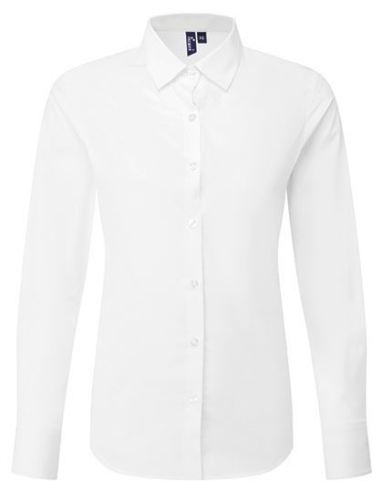 Women’s Long Sleeve ‘Recyclight’ Poplin Shirt – Premier Workwear in White