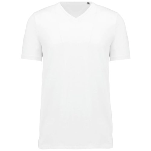 Herren-T-Shirt Supima® mit V-Ausschnitt und kurzen Ärmeln K3002 – Kariban in White