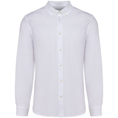 Oxford-Herrenhemd mit langen Ärmeln PK503 – Kariban Premium in White