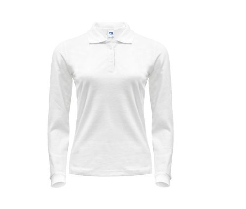 Lady Regular Long Sleeve Polo POPL200LS – JHK in White