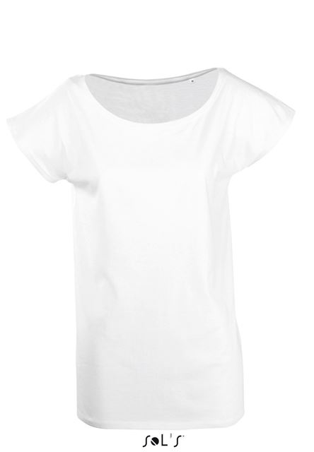 Sol's Marylin - Women’s Short Sleeve Long Kimono T-Shirt – SOL'S in White