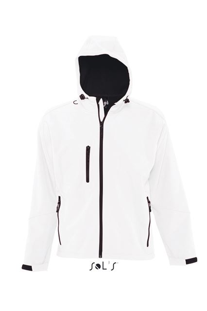 Sol's Replay Men - Hooded Softshell – SOL'S in White
