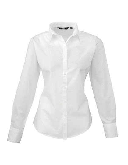 Women´s Poplin Long Sleeve Blouse – Premier Workwear in White