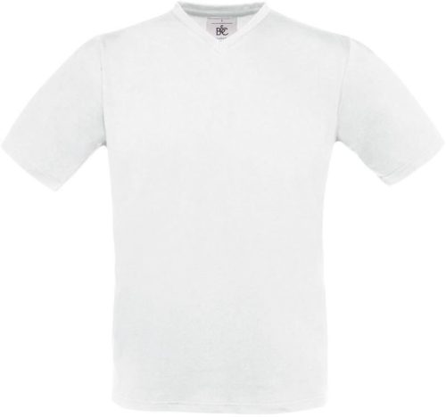 V-Ausschnitt T-Shirt Exact V-Neck – B&C in White