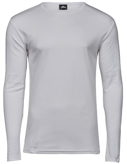 Men´s Long Sleeve Interlock Tee – Tee Jays in White