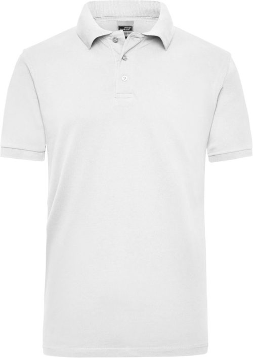 Schweres Herren Workwear Piqué Polo JN 801 – Daiber in White