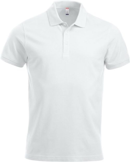 Schweres Herren Piqué Polo Classic Lincoln S/S – Clique in White