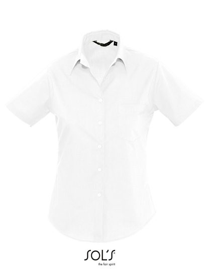 Popeline-Blouse Escape Short Sleeve – SOL´S in White