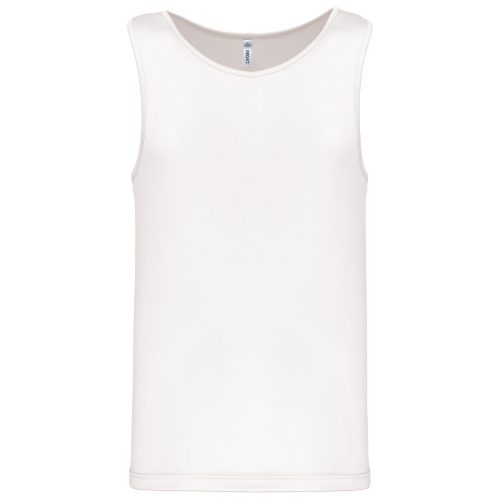 Herren Basic Sport Funktionsshirt ärmellos PA441 – Proact in White
