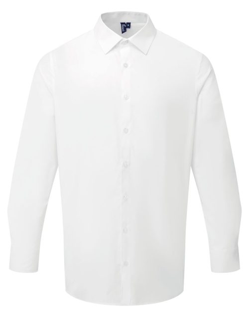 RECYCLIGHT Popeline-Hemd mit langen Ärmeln für Herren PR203 – Premier in White