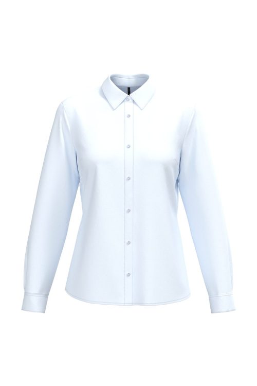 Popeline-Hemd Baumwollpolyester pflegeleicht für Damen K584 – Kariban in White