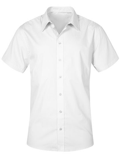 Men´s Poplin Shirt Short Sleeve – Promodoro in White