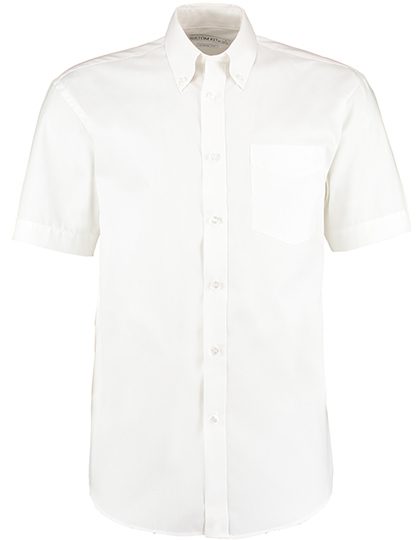 Men´s Classic Fit Premium Oxford Shirt Short Sleeve – Kustom Kit in White
