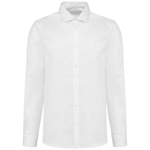 Men's Long-Sleeved Twill Shirt – Kariban Premium in White